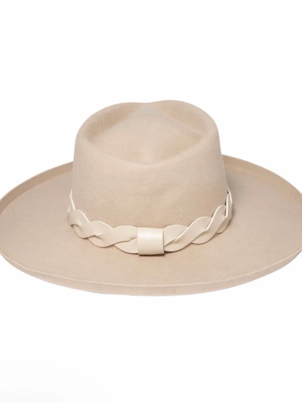 NWT San Diego Hat Company Womens One Size Beige Wool Felt Adjustable Fedora Hat